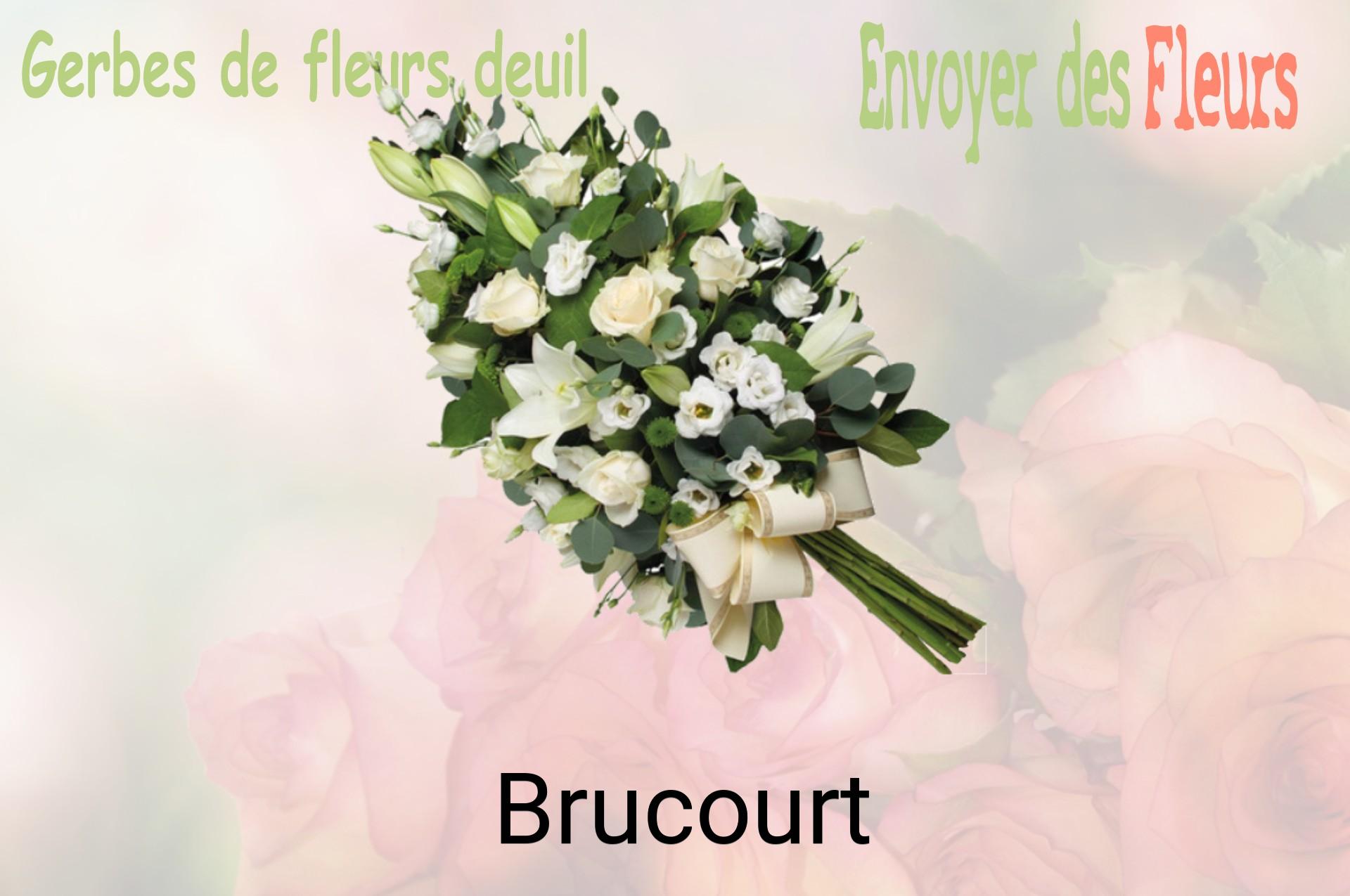 Gerbe de fleurs de deuil livrée à Brucourt